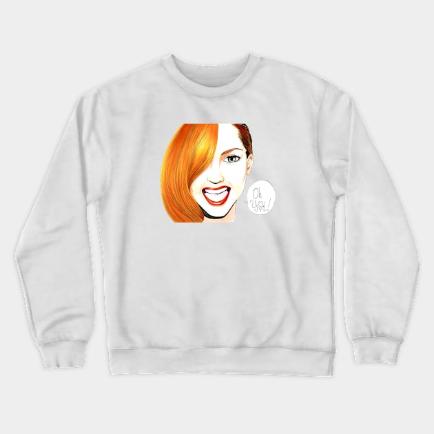 Oh Yeah Balloon Girl Crewneck Sweatshirt by jessicaguarnido